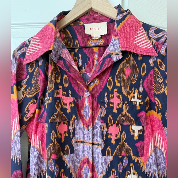Figue Bassa Printed Midi Shirtdress size small
NWOT - Picture 9 of 15